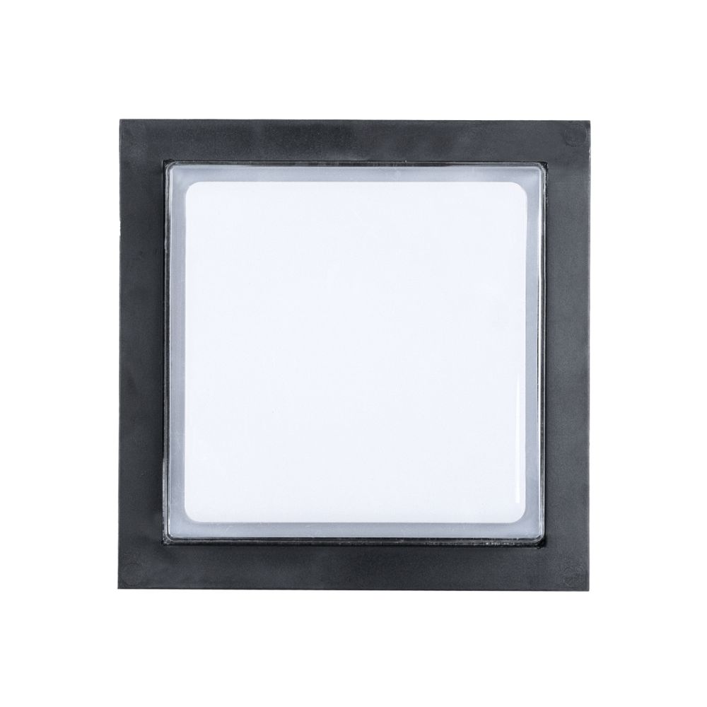 GLOBOSTAR® NEXUS 60767 Μοντέρνο Φωτιστικό Τοίχου - Απλίκα LED 10W 1050lm 120° AC 220-240V Αδιάβροχο IP65 Φυσικό Λευκό 4500K - Bridgelux SMD Chip - Μαύρο Ματ - Μ17 x Π17 x Υ9cm - 3 Χρόνια Εγγύηση