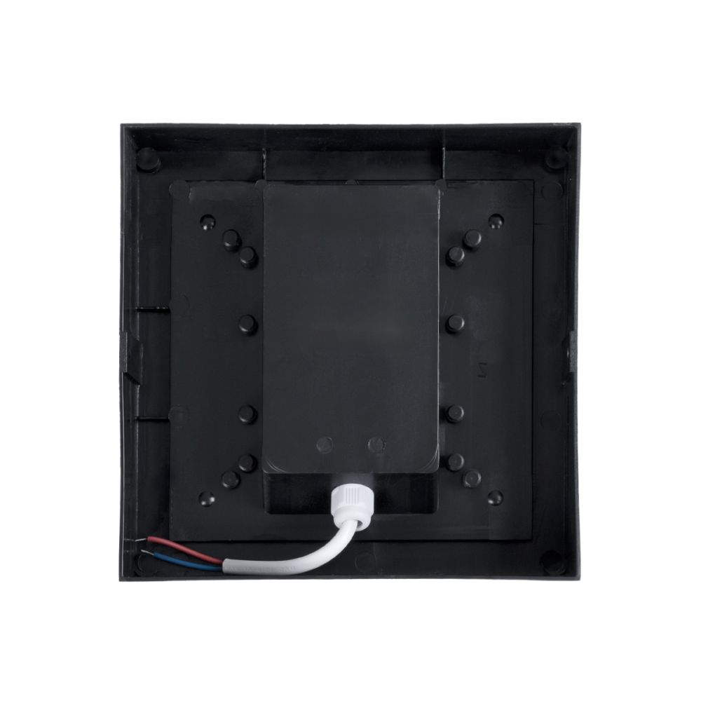 GLOBOSTAR® NEXUS 60767 Μοντέρνο Φωτιστικό Τοίχου - Απλίκα LED 10W 1050lm 120° AC 220-240V Αδιάβροχο IP65 Φυσικό Λευκό 4500K - Bridgelux SMD Chip - Μαύρο Ματ - Μ17 x Π17 x Υ9cm - 3 Χρόνια Εγγύηση