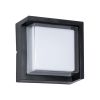 GLOBOSTAR® APEX 60770 Μοντέρνο Φωτιστικό Τοίχου - Απλίκα LED 10W 1050lm 120° AC 220-240V Αδιάβροχο IP65 Φυσικό Λευκό 4500K - Bridgelux SMD Chip - Μαύρο Ματ - Μ17 x Π17 x Υ9cm - 3 Χρόνια Εγγύηση