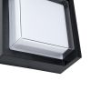 GLOBOSTAR® APEX 60770 Μοντέρνο Φωτιστικό Τοίχου - Απλίκα LED 10W 1050lm 120° AC 220-240V Αδιάβροχο IP65 Φυσικό Λευκό 4500K - Bridgelux SMD Chip - Μαύρο Ματ - Μ17 x Π17 x Υ9cm - 3 Χρόνια Εγγύηση