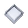 GLOBOSTAR® APEX 60771 Μοντέρνο Φωτιστικό Τοίχου - Απλίκα LED 10W 1050lm 120° AC 220-240V Αδιάβροχο IP65 Φυσικό Λευκό 4500K - Bridgelux SMD Chip - Γκρι - Μ17 x Π17 x Υ9cm - 3 Χρόνια Εγγύηση