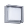 GLOBOSTAR® APEX 60771 Μοντέρνο Φωτιστικό Τοίχου - Απλίκα LED 10W 1050lm 120° AC 220-240V Αδιάβροχο IP65 Φυσικό Λευκό 4500K - Bridgelux SMD Chip - Γκρι - Μ17 x Π17 x Υ9cm - 3 Χρόνια Εγγύηση