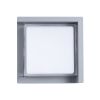 GLOBOSTAR® APEX 60771 Μοντέρνο Φωτιστικό Τοίχου - Απλίκα LED 10W 1050lm 120° AC 220-240V Αδιάβροχο IP65 Φυσικό Λευκό 4500K - Bridgelux SMD Chip - Γκρι - Μ17 x Π17 x Υ9cm - 3 Χρόνια Εγγύηση
