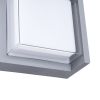 GLOBOSTAR® APEX 60771 Μοντέρνο Φωτιστικό Τοίχου - Απλίκα LED 10W 1050lm 120° AC 220-240V Αδιάβροχο IP65 Φυσικό Λευκό 4500K - Bridgelux SMD Chip - Γκρι - Μ17 x Π17 x Υ9cm - 3 Χρόνια Εγγύηση