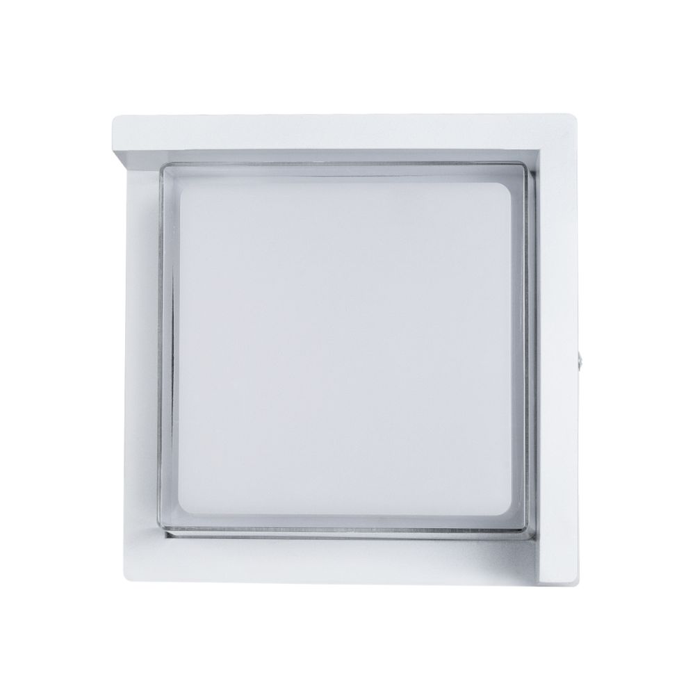 GLOBOSTAR® APEX 60772 Μοντέρνο Φωτιστικό Τοίχου - Απλίκα LED 10W 1050lm 120° AC 220-240V Αδιάβροχο IP65 Φυσικό Λευκό 4500K - Bridgelux SMD Chip - Λευκό Ματ - Μ17 x Π17 x Υ9cm - 3 Χρόνια Εγγύηση