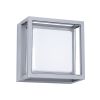 GLOBOSTAR® MAJESTIC 60774 Μοντέρνο Φωτιστικό Τοίχου - Απλίκα LED 10W 1050lm 120° AC 220-240V Αδιάβροχο IP65 Φυσικό Λευκό 4500K - Bridgelux SMD Chip - Γκρι - Μ17 x Π17 x Υ9cm - 3 Χρόνια Εγγύηση