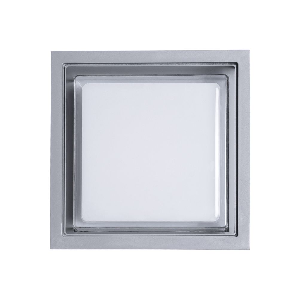 GLOBOSTAR® MAJESTIC 60774 Μοντέρνο Φωτιστικό Τοίχου - Απλίκα LED 10W 1050lm 120° AC 220-240V Αδιάβροχο IP65 Φυσικό Λευκό 4500K - Bridgelux SMD Chip - Γκρι - Μ17 x Π17 x Υ9cm - 3 Χρόνια Εγγύηση