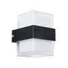 GLOBOSTAR® EMPIRE 60778 Μοντέρνο Φωτιστικό Τοίχου - Απλίκα LED 10W 1050lm 120° AC 220-240V Αδιάβροχο IP65 Φυσικό Λευκό 4500K - Bridgelux SMD Chip & TÜV SÜD Driver - Διάφανο & Μαύρο Ματ - Μ10.5 x Π9 x Υ13cm - 3 Χρόνια Εγγύηση
