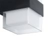 GLOBOSTAR® EMPIRE 60778 Μοντέρνο Φωτιστικό Τοίχου - Απλίκα LED 10W 1050lm 120° AC 220-240V Αδιάβροχο IP65 Φυσικό Λευκό 4500K - Bridgelux SMD Chip & TÜV SÜD Driver - Διάφανο & Μαύρο Ματ - Μ10.5 x Π9 x Υ13cm - 3 Χρόνια Εγγύηση
