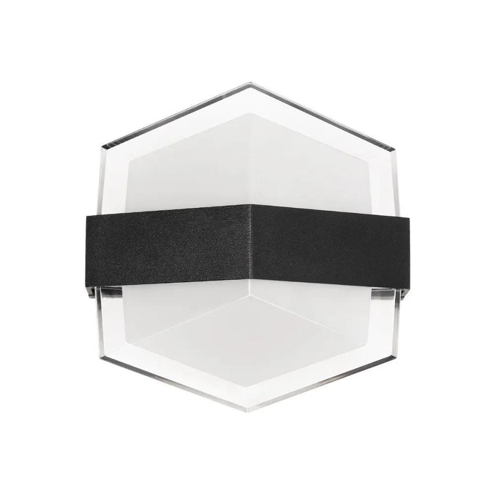 GLOBOSTAR® EMPIRE 60781 Μοντέρνο Φωτιστικό Τοίχου - Απλίκα LED 12W 1200lm 120° AC 220-240V Αδιάβροχο IP65 Θερμό Λευκό 2700K - Bridgelux SMD Chip & TÜV SÜD Driver - Μαύρο Ματ - Μ18.5 x Π10 x Υ17.5cm - 3 Χρόνια Εγγύηση