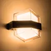 GLOBOSTAR® EMPIRE 60781 Μοντέρνο Φωτιστικό Τοίχου - Απλίκα LED 12W 1200lm 120° AC 220-240V Αδιάβροχο IP65 Θερμό Λευκό 2700K - Bridgelux SMD Chip & TÜV SÜD Driver - Μαύρο Ματ - Μ18.5 x Π10 x Υ17.5cm - 3 Χρόνια Εγγύηση