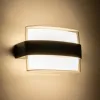 GLOBOSTAR® EMPIRE 60782 Μοντέρνο Φωτιστικό Τοίχου - Απλίκα LED 12W 1260lm 120° AC 220-240V Αδιάβροχο IP65 Φυσικό Λευκό 4500K - Bridgelux SMD Chip & TÜV SÜD Driver - Μαύρο Ματ - Μ18.5 x Π9 x Υ12cm - 3 Χρόνια Εγγύηση