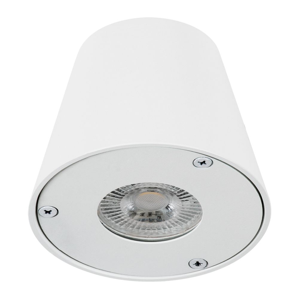 GLOBOSTAR® GARDENIA 60793 Μοντέρνο Φωτιστικό Τοίχου - Απλίκα με Ντουί 1 x GU10 AC 220-240V Αδιάβροχο IP65 - Λευκό Ματ - Μ9.5 x Π13 x Υ7.7cm
