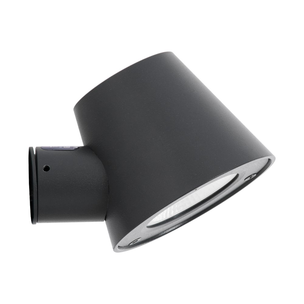GLOBOSTAR® GARDENIA 60798 Μοντέρνο Φωτιστικό Τοίχου - Απλίκα LED 7W 700lm 60° AC 220-240V Αδιάβροχο IP65 Θερμό Λευκό 2700K - Bridgelux COB Chip & TÜV SÜD Driver - Γκρι Ανθρακί Ματ - Μ9.5 x Π13 x Υ7.7cm - 5 Χρόνια Εγγύηση