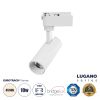 GloboStar® LUGANO 60801 Μονοφασικό Φωτιστικό Σποτ Ράγας LED 10W 1250lm 36° Acrylic HQ LENS AC 220-240V IP20 Φ4.5 x Υ18cm Φυσικό Λευκό 4500K - EUROTRACK® System 1L+1N - Λευκό - Bridgelux Chip - TÜV Certified Driver - 5 Χρόνια Εγγύηση