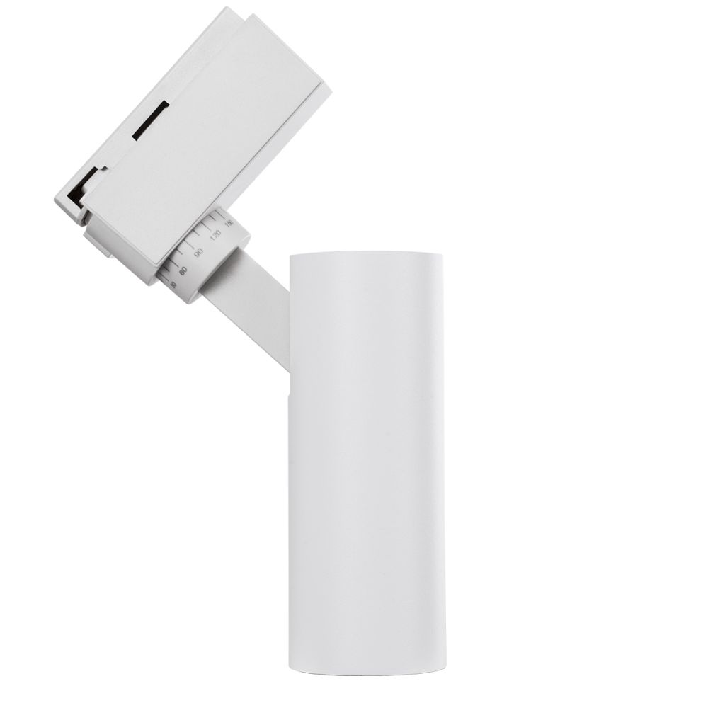 GloboStar® LUGANO 60801 Μονοφασικό Φωτιστικό Σποτ Ράγας LED 10W 1250lm 36° Acrylic HQ LENS AC 220-240V IP20 Φ4.5 x Υ18cm Φυσικό Λευκό 4500K - EUROTRACK® System 1L+1N - Λευκό - Bridgelux Chip - TÜV Certified Driver - 5 Χρόνια Εγγύηση