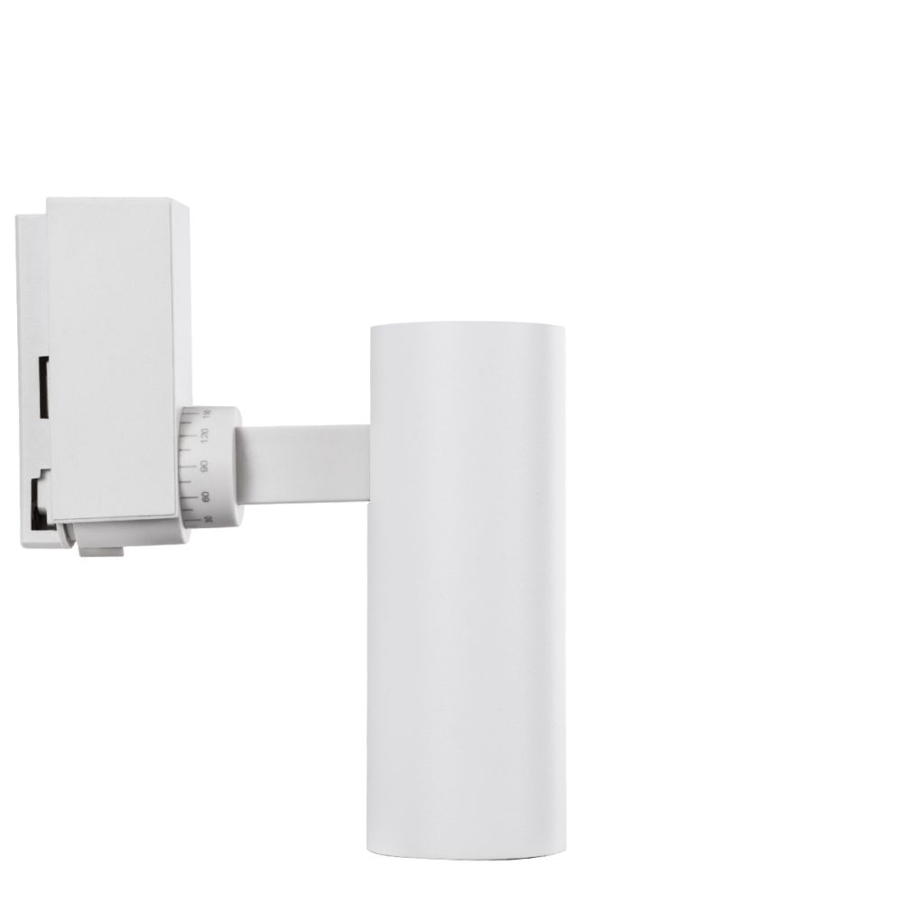 GloboStar® LUGANO 60802 Μονοφασικό Φωτιστικό Σποτ Ράγας LED 10W 1200lm 36° Acrylic HQ LENS AC 220-240V IP20 Φ4.5 x Υ18cm Θερμό Λευκό 2700K - EUROTRACK® System 1L+1N - Λευκό - Bridgelux Chip - TÜV Certified Driver - 5 Χρόνια Εγγύηση