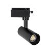 GLOBOSTAR® LUGANO 60804 Μονοφασικό Σποτ Ράγας LED 10W 1250lm 36° AC 220-240V IP20 Φυσικό Λευκό 4500K - Bridgelux COB Chip & TÜV SÜD Driver - Eurotrack 1PH - Μαύρο Ματ - Μ8.5 x Π5 x Υ18cm - 5 Χρόνια Εγγύηση
