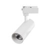 GLOBOSTAR® LUGANO 60807 Μονοφασικό Σποτ Ράγας LED 20W 2500lm 36° AC 220-240V IP20 Φυσικό Λευκό 4500K - Bridgelux COB Chip & TÜV SÜD Driver - Eurotrack 1PH  - Λευκό Ματ - Μ6.5 x Π6.5 x Υ20cm - 5 Χρόνια Εγγύηση