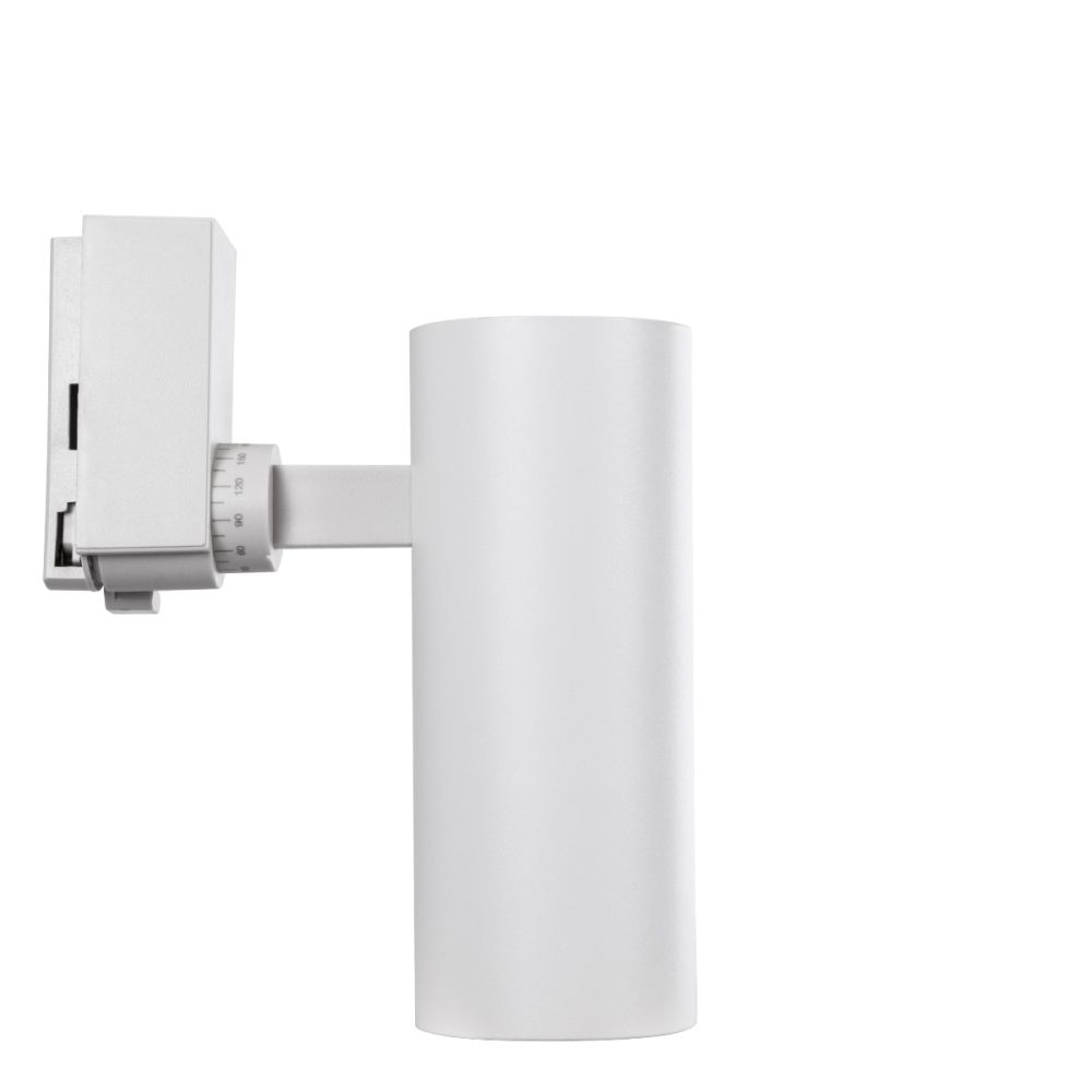 GLOBOSTAR® LUGANO 60807 Μονοφασικό Σποτ Ράγας LED 20W 2500lm 36° AC 220-240V IP20 Φυσικό Λευκό 4500K - Bridgelux COB Chip & TÜV SÜD Driver - Eurotrack 1PH  - Λευκό Ματ - Μ6.5 x Π6.5 x Υ20cm - 5 Χρόνια Εγγύηση