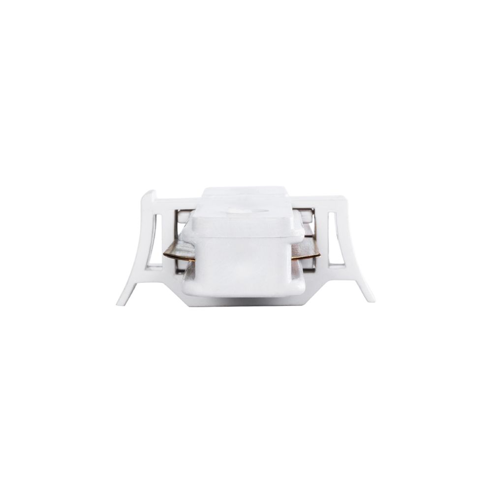GloboStar® 2L-EUROTRACK 60848 Αντάπτορας Ι(Γιώτα) - Μονοφασικός 2 Καλωδίων για όλες τις Ράγες EUROTRACK AC 220-240V Μ8 x Π4 x Υ2cm - EUROTRACK® System 1L+1N - Θερμοπλαστικό - Λευκό - 5 Χρόνια Εγγύηση