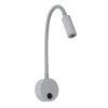 GLOBOSTAR® GOOSE 60877 Μοντέρνο Φωτιστικό Τοίχου - Απλίκα Ξενοδοχείου Reading Light LED 3W 300lm 36° AC 220-240V IP20 Φυσικό Λευκό 4500K - CREE XPE Chip & TÜV SÜD Driver - Γκρι Ανθρακί Ματ - Μ6.5 x Π15 x Υ24.5cm - 3 Χρόνια Εγγύηση