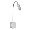GLOBOSTAR® GOOSE 60879 Μοντέρνο Φωτιστικό Τοίχου - Απλίκα Ξενοδοχείου Reading Light LED 3W 300lm 36° AC 220-240V IP20 Φυσικό Λευκό 4500K - CREE XPE Chip & TÜV SÜD Driver - Σατινέ Νίκελ Βούρτσας - Μ6.5 x Π15 x Υ24.5cm - 3 Χρόνια Εγγύηση