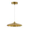 GLOBOSTAR® BARON 60886 Μοντέρνο Κρεμαστό Φωτιστικό Οροφής LED 12W 1440lm 120° AC 220-240V IP20 Ρυθμιζόμενο Λευκό CCT με On/Off 2700K/4500K/6000K - Lumileds SMD Chip - Χρυσό - Μ25 x Π25 x Υ8cm - 3 Χρόνια Εγγύηση