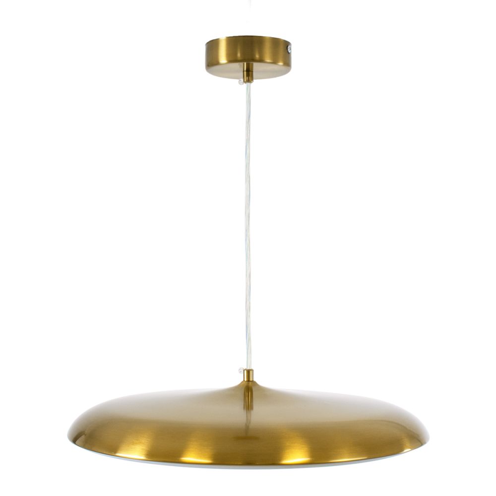 GLOBOSTAR® BARON 60887 Μοντέρνο Κρεμαστό Φωτιστικό Οροφής LED 24W 2880lm 120° AC 220-240V IP20 Ρυθμιζόμενο Λευκό CCT με On/Off 2700K/4500K/6000K - Lumileds SMD Chip - Χρυσό - Μ40 x Π40 x Υ10cm - 3 Χρόνια Εγγύηση
