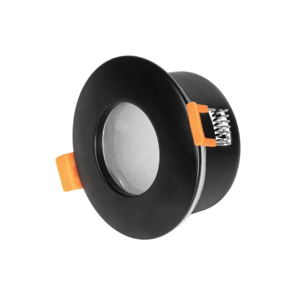 GLOBOSTAR® KAPA 60888 Χωνευτή Βάση για Σποτ MR16 με Ντουί GU10/GU5.3 Αδιάβροχο IP65 - Μαύρο & Λευκό - Μ8.5 x Π8.5 x Υ4.2cm / Q7.5cm