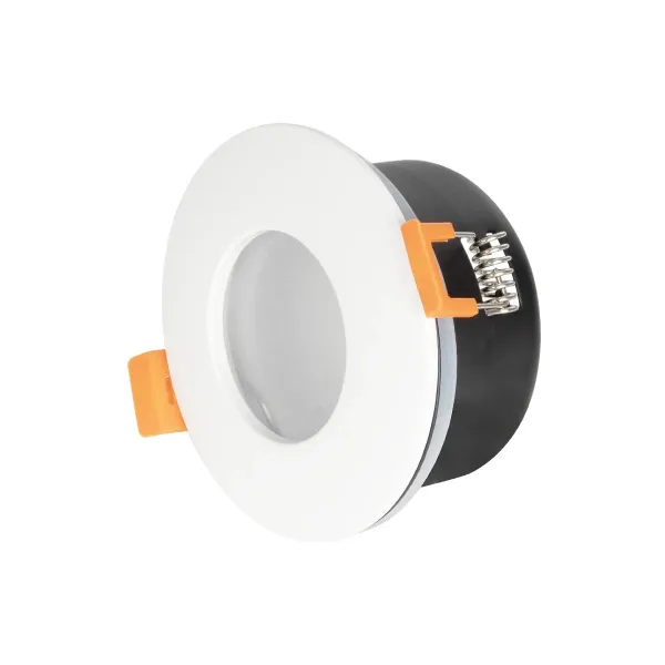 GLOBOSTAR® KAPA 60889 Χωνευτή Βάση για Σποτ MR16 με Ντουί GU10/GU5.3 Αδιάβροχο IP65 - Λευκό - Μ8.5 x Π8.5 x Υ4.2cm / Q7.5cm