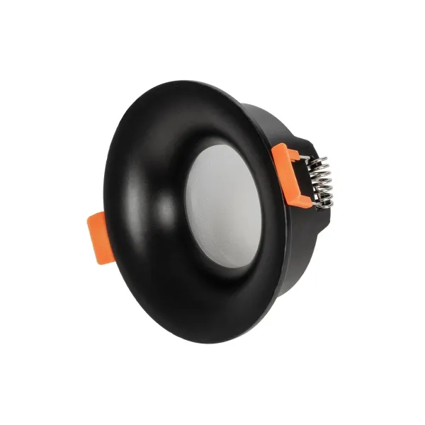GLOBOSTAR® LAMDA 60893 Χωνευτή Βάση για Σποτ MR16 με Ντουί GU10/GU5.3 Αδιάβροχο IP65 - Μαύρο & Λευκό - Μ8.5 x Π8.5 x Υ3.5cm / Q7.5cm
