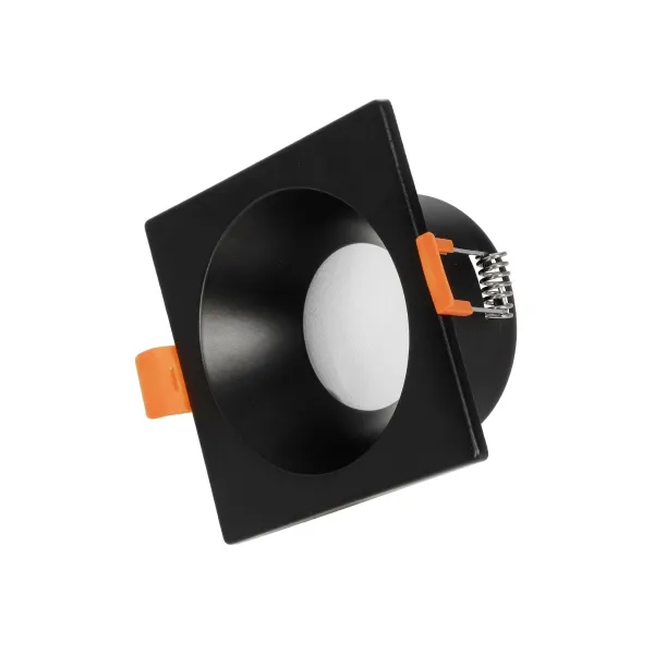 GLOBOSTAR® EPSILON 60895 Χωνευτή Βάση για Σποτ MR16 με Ντουί GU10/GU5.3 Αδιάβροχο IP65 - Μαύρο & Λευκό - Μ8.5 x Π8.5 x Υ4.4cm / Q7.5 x 7.5cm