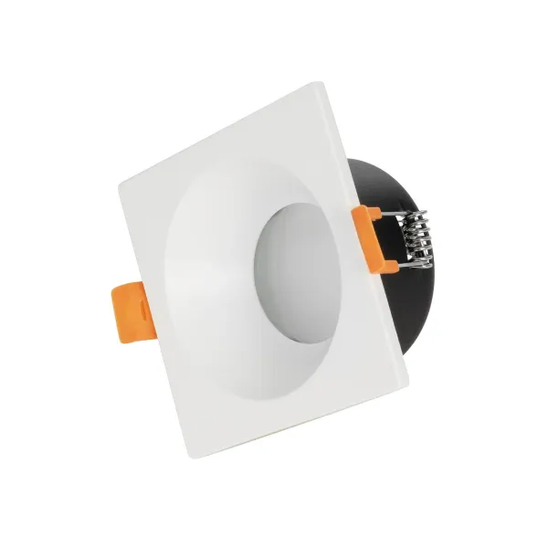GLOBOSTAR® EPSILON 60896 Χωνευτή Βάση για Σποτ MR16 με Ντουί GU10/GU5.3 Αδιάβροχο IP65 - Λευκό - Μ8.5 x Π8.5 x Υ4.4cm / Q7.5 x 7.5cm