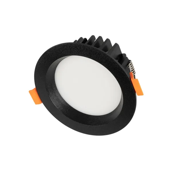 GLOBOSTAR® WATERA 60897 Χωνευτό Downlight Σποτ Panel LED 12W 1500lm 120° AC 220-240V Αδιάβροχο IP54 Ρυθμιζόμενο Λευκό CCT με Διακόπτη στο Σώμα 2700K/4500K/6000K Dimmable - Lumileds SMD Chip & TÜV SÜD Driver - Μαύρο Ματ - Μ10.8 x Π10.8 x Υ3.2cm / Q9cm 