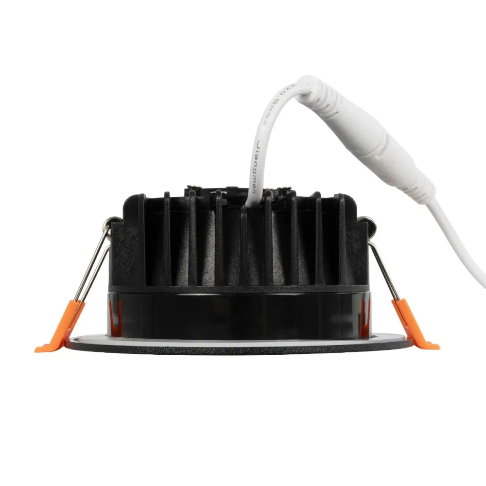 GLOBOSTAR® WATERA 60897 Χωνευτό Downlight Σποτ Panel Μπάνιου & WC LED 12W 1500lm 120° AC 220-240V Αδιάβροχο IP54 Ρυθμιζόμενο Λευκό CCT με Διακόπτη στο Σώμα 2700K/4500K/6000K Dimmable - Lumileds SMD Chip & TÜV SÜD Driver - Μαύρο Ματ - Μ10.8 x Π10.8