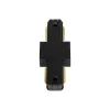 GLOBOSTAR® EUROTRACK-1PH 60903 Μονοφασικός Σύνδεσμος I Επέκτασης Ράγας 2 Καλωδίων 1L+1N για Σύστημα Ράγας Eurotrack-1PH AC 220-240V IP20 - Μαύρο Ματ - Μ9.3 x Π3.5 x Υ1.6cm