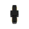 GLOBOSTAR® EUROTRACK-1PH 60903 Μονοφασικός Σύνδεσμος I Επέκτασης Ράγας 2 Καλωδίων 1L+1N για Σύστημα Ράγας Eurotrack-1PH AC 220-240V IP20 - Μαύρο Ματ - Μ9.3 x Π3.5 x Υ1.6cm