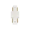 GLOBOSTAR® EUROTRACK-1PH 60904 Μονοφασικός Σύνδεσμος Ι Επέκτασης Ράγας 2 Καλωδίων 1L+1N για Σύστημα Ράγας Eurotrack-1PH AC 220-240V IP20 - Λευκό Ματ - Μ9.3 x Π3.5 x Υ1.6cm