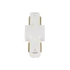 GLOBOSTAR® EUROTRACK-1PH 60904 Μονοφασικός Σύνδεσμος Ι Επέκτασης Ράγας 2 Καλωδίων 1L+1N για Σύστημα Ράγας Eurotrack-1PH AC 220-240V IP20 - Λευκό Ματ - Μ9.3 x Π3.5 x Υ1.6cm