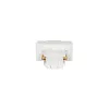 GLOBOSTAR® EUROTRACK-1PH 60904 Μονοφασικός Σύνδεσμος Ι Επέκτασης Ράγας 2 Καλωδίων 1L+1N για Σύστημα Ράγας Eurotrack-1PH AC 220-240V IP20 - Λευκό Ματ - Μ9.3 x Π3.5 x Υ1.6cm