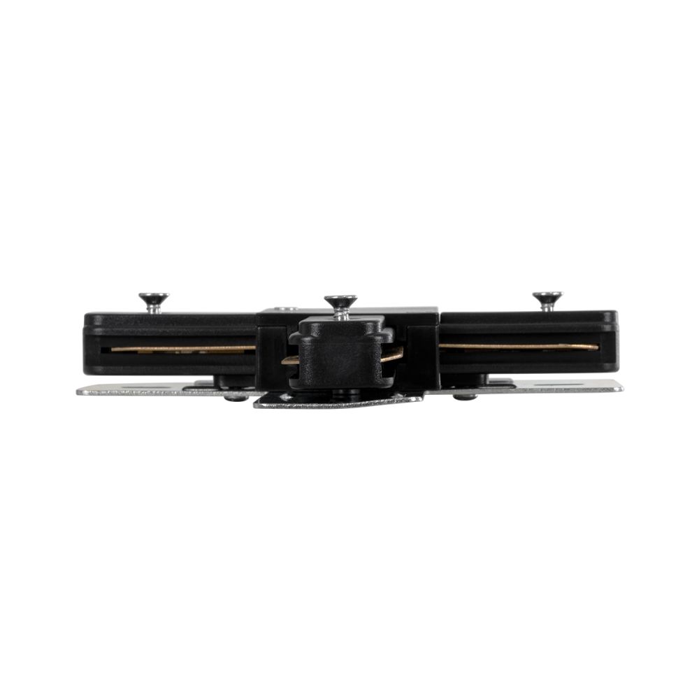 GloboStar® 2L-EUROTRACK 60909 Αντάπτορας +(Σταυρός) - Μονοφασικός 2 Καλωδίων για όλες τις Ράγες EUROTRACK AC 220-240V IP20 Μ10.7 x Π10.7 x Υ1.5cm - EUROTRACK® System 1L+1N - Θερμοπλαστικό - Μαύρο - 5 Χρόνια Εγγύηση
