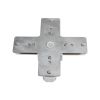GloboStar® 2L-EUROTRACK 60910 Αντάπτορας +(Σταυρός) - Μονοφασικός 2 Καλωδίων για όλες τις Ράγες EUROTRACK AC 220-240V IP20 Μ10.7 x Π10.7 x Υ1.5cm - EUROTRACK® System 1L+1N - Θερμοπλαστικό - Λευκό - 5 Χρόνια Εγγύηση