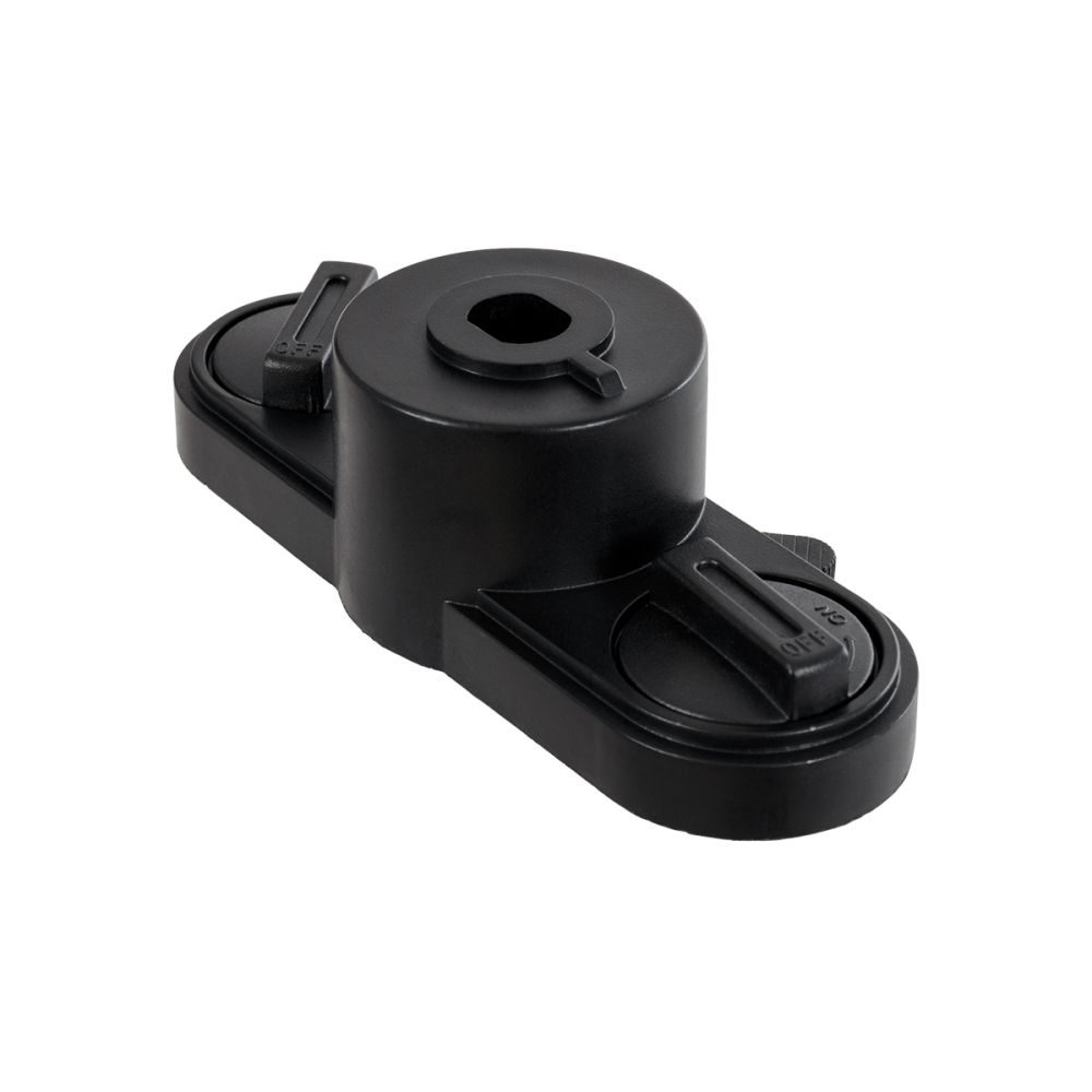 GloboStar® 2L-EUROTRACK 60911 Αντάπτορας Κρέμασης Φωτιστικού - Μονοφασικός 2 Καλωδίων για όλες τις Ράγες EUROTRACK AC 220-240V IP20 Μ10 x Π4 x Υ3.2cm - EUROTRACK® System 1L+1N - Θερμοπλαστικό - Μαύρο - 5 Χρόνια Εγγύηση