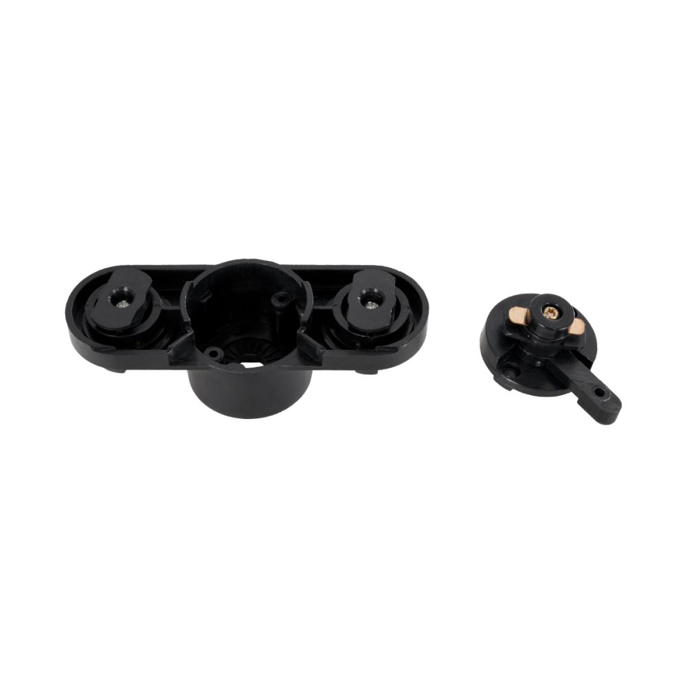 GloboStar® 2L-EUROTRACK 60911 Αντάπτορας Κρέμασης Φωτιστικού - Μονοφασικός 2 Καλωδίων για όλες τις Ράγες EUROTRACK AC 220-240V IP20 Μ10 x Π4 x Υ3.2cm - EUROTRACK® System 1L+1N - Θερμοπλαστικό - Μαύρο - 5 Χρόνια Εγγύηση