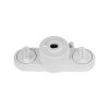 GloboStar® 2L-EUROTRACK 60912 Αντάπτορας Κρέμασης Φωτιστικού - Μονοφασικός 2 Καλωδίων για όλες τις Ράγες EUROTRACK AC 220-240V IP20 Μ10 x Π4 x Υ3.2cm - EUROTRACK® System 1L+1N - Θερμοπλαστικό - Λευκό - 5 Χρόνια Εγγύηση