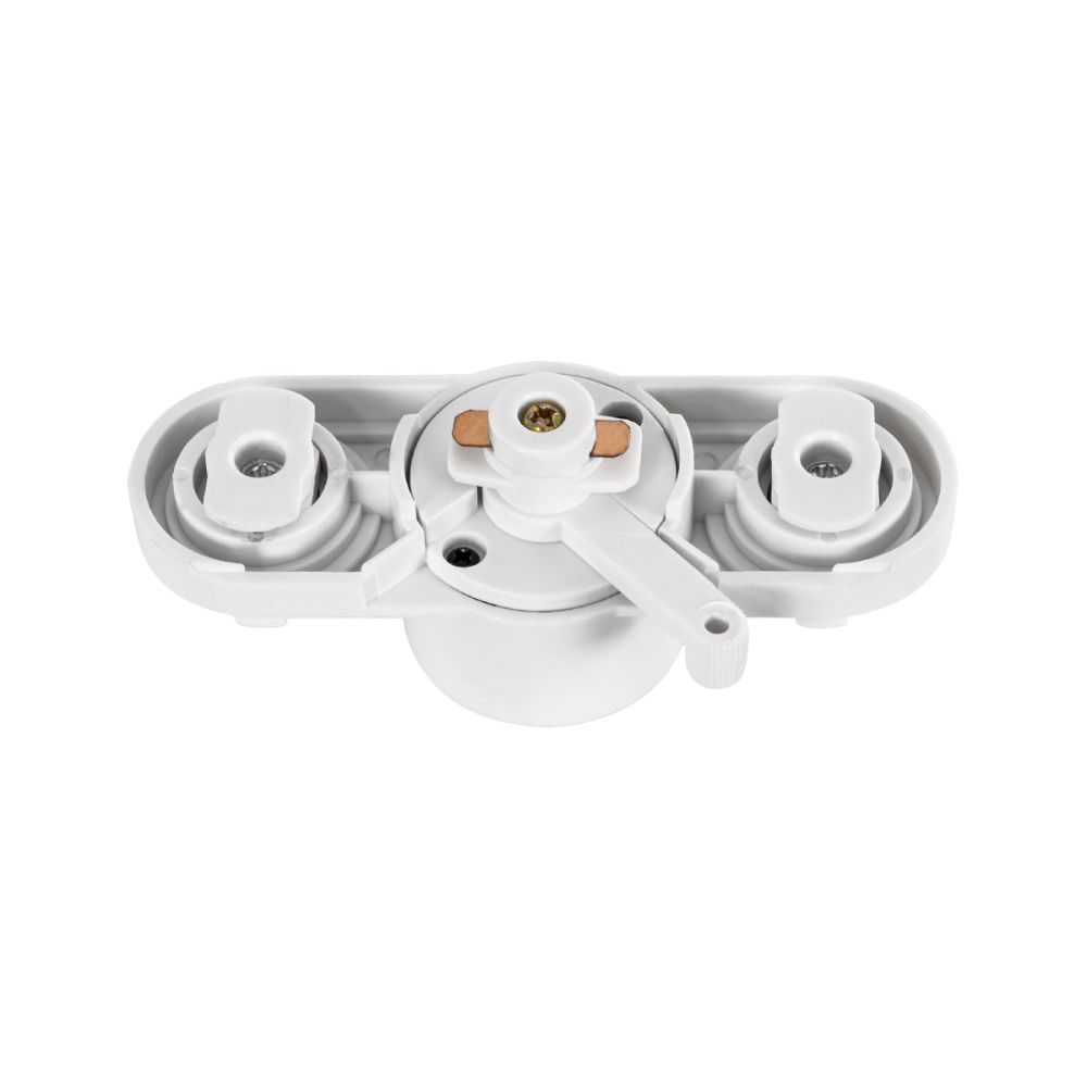 GloboStar® 2L-EUROTRACK 60912 Αντάπτορας Κρέμασης Φωτιστικού - Μονοφασικός 2 Καλωδίων για όλες τις Ράγες EUROTRACK AC 220-240V IP20 Μ10 x Π4 x Υ3.2cm - EUROTRACK® System 1L+1N - Θερμοπλαστικό - Λευκό - 5 Χρόνια Εγγύηση