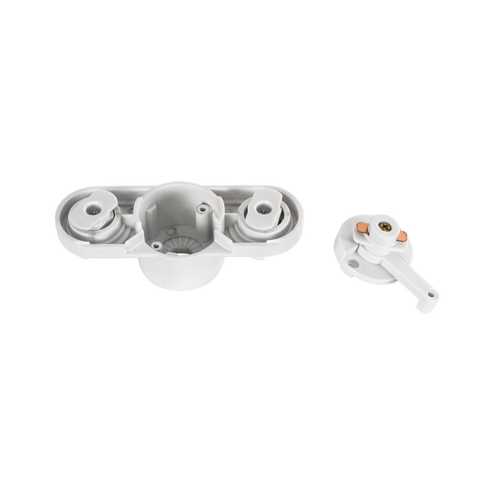 GloboStar® 2L-EUROTRACK 60912 Αντάπτορας Κρέμασης Φωτιστικού - Μονοφασικός 2 Καλωδίων για όλες τις Ράγες EUROTRACK AC 220-240V IP20 Μ10 x Π4 x Υ3.2cm - EUROTRACK® System 1L+1N - Θερμοπλαστικό - Λευκό - 5 Χρόνια Εγγύηση