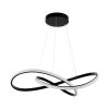 GLOBOSTAR® DEXTER 60913 Μοντέρνο Κρεμαστό Φωτιστικό Οροφής LED 90W 10080lm 300° AC 220-240V IP20 Ρυθμιζόμενο Λευκό CCT με Χειριστήριο από 2700K έως 6000K Dimmable - Lumileds SMD Chip - Μαύρο Ματ - Μ73 x Π73 x Υ16cm - 3 Χρόνια Εγγύηση