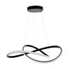 GLOBOSTAR® DEXTER 60913 Μοντέρνο Κρεμαστό Φωτιστικό Οροφής LED 90W 10080lm 300° AC 220-240V IP20 Ρυθμιζόμενο Λευκό CCT με Χειριστήριο από 2700K έως 6000K Dimmable - Lumileds SMD Chip - Μαύρο Ματ - Μ73 x Π73 x Υ16cm - 3 Χρόνια Εγγύηση